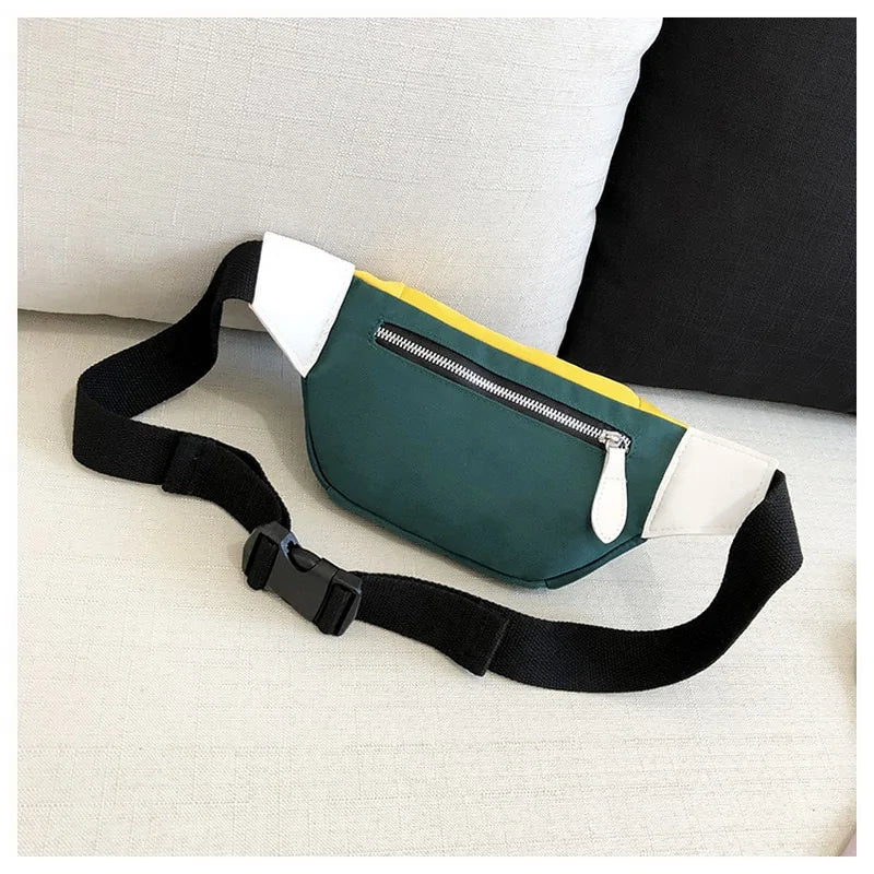 Canvas Leisure Paneled Fanny Pack