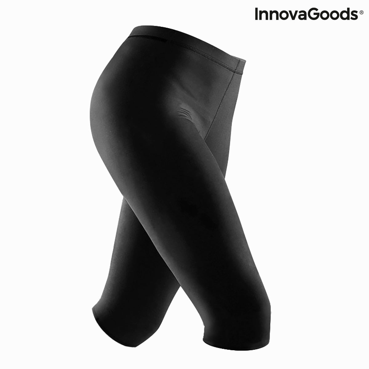 Slankende knelange sportsleggings med badstueeffekt Swaglia