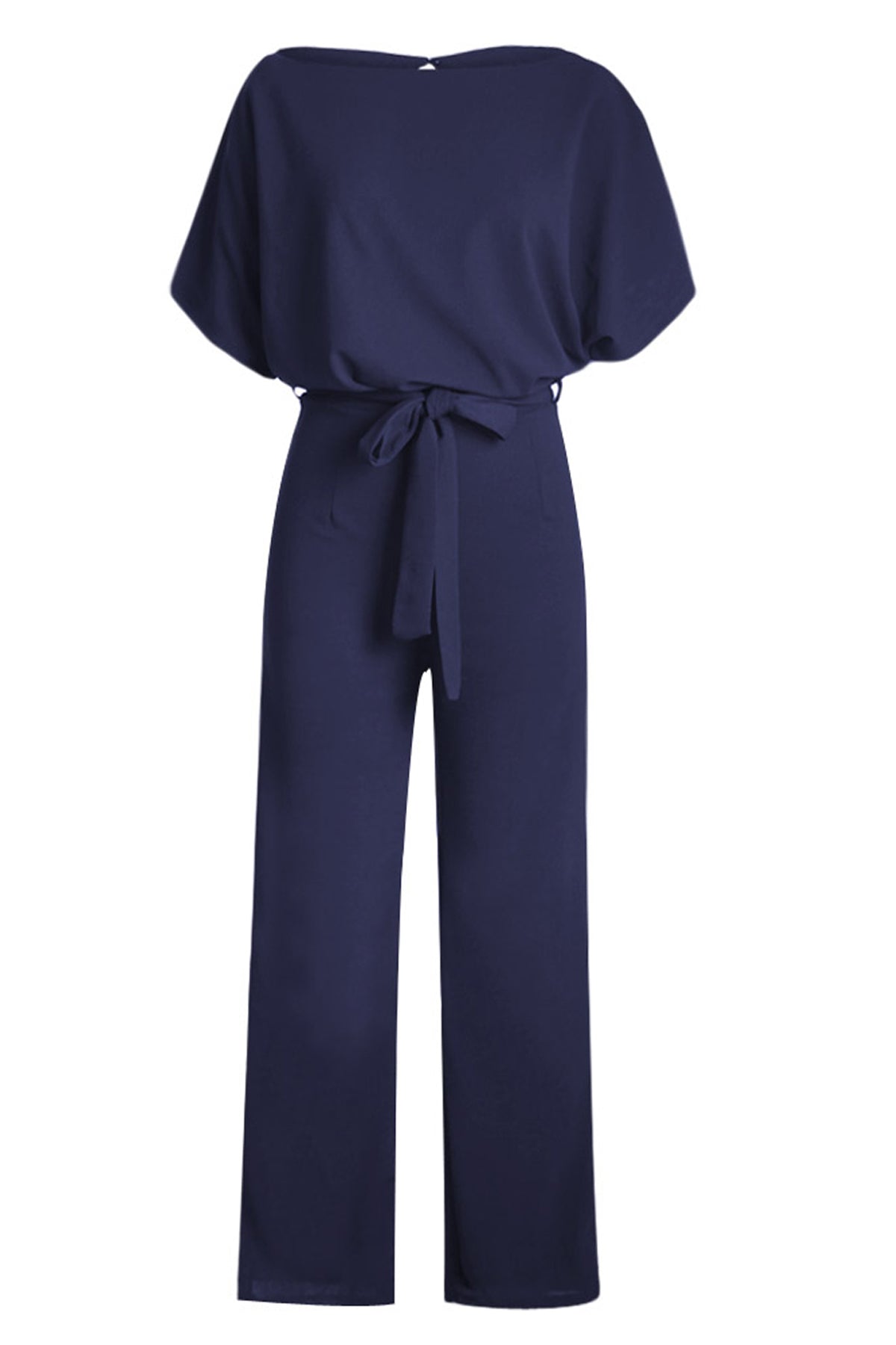 Elegant blå Oh So Glam Jumpsuit med brede ben med belte