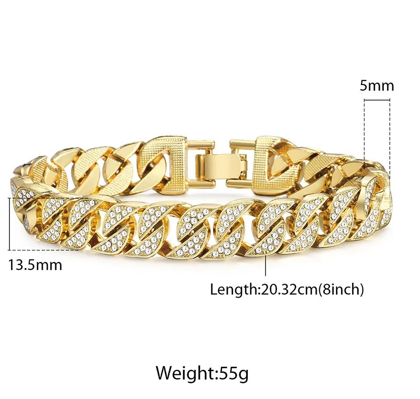 Miami Gold Curb cubansk armbånd