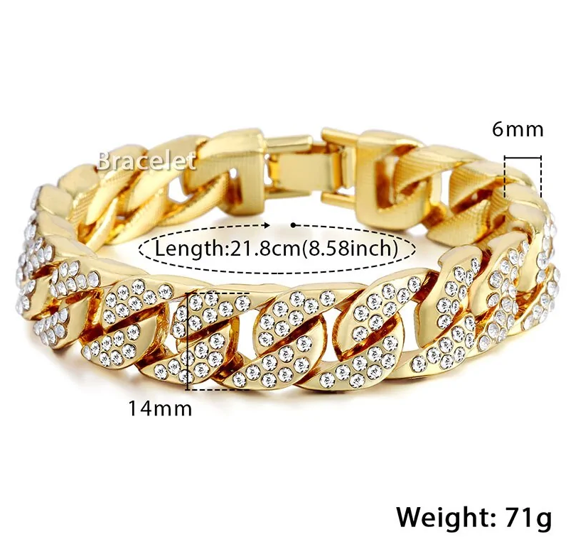 Miami Gold Curb cubansk armbånd