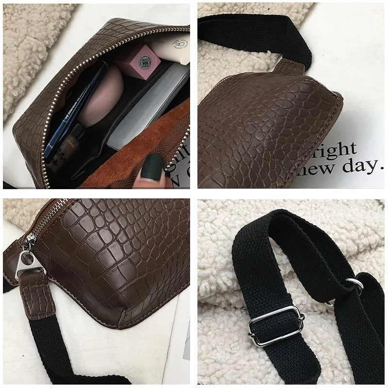 Multicolor Krokodille Messenger Bag