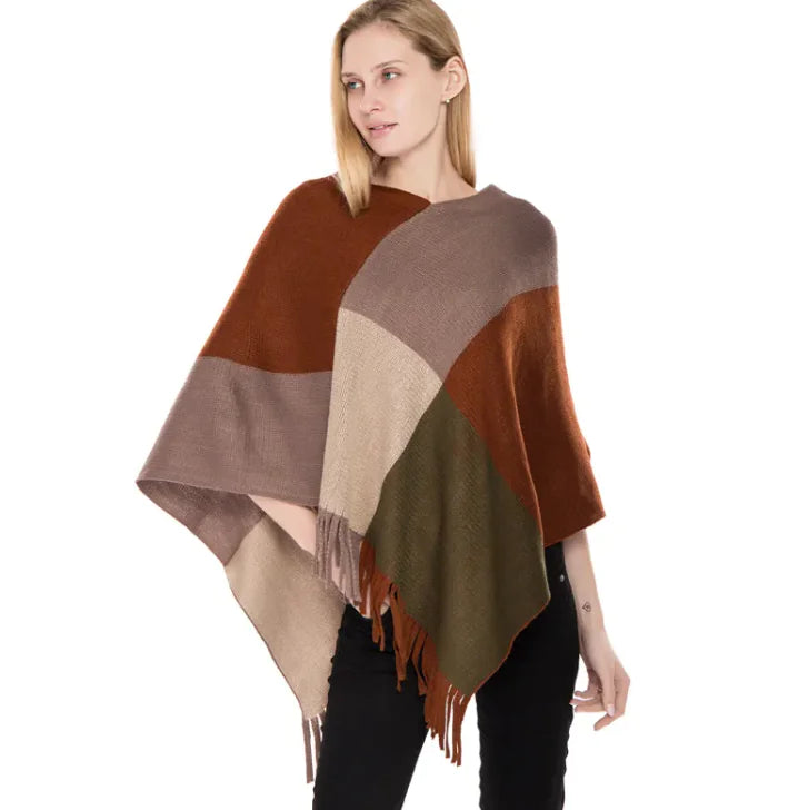 CozyPlaid strikkeomslag