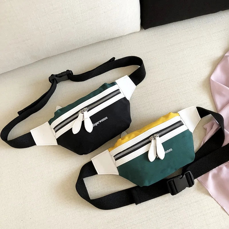 Canvas Leisure Paneled Fanny Pack