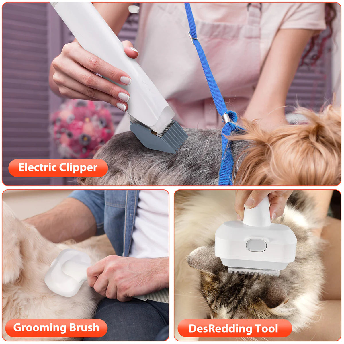 Pet Grooming Pro: Alt-i-ett suge- og saksemaskin for uanstrengt pelspleie