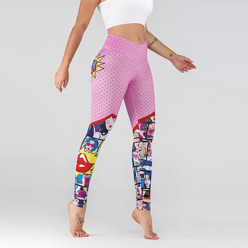 Leggings for motetrykk for kvinner