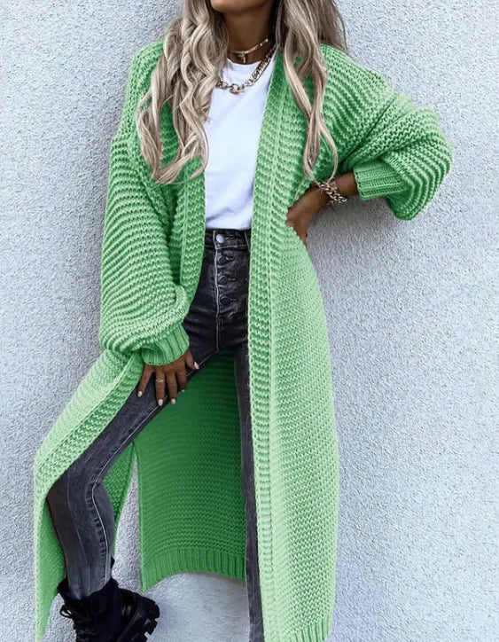 Midtlang puffermet cardigan for kvinner mote
