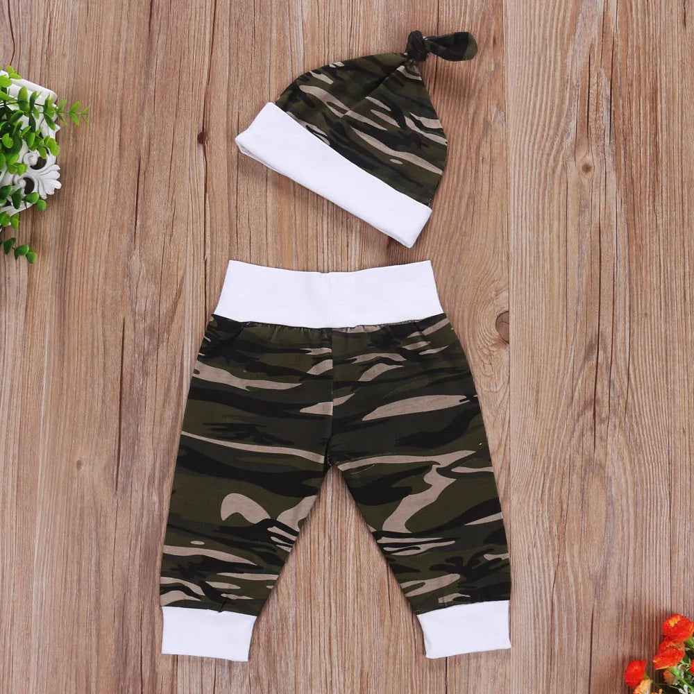Baby Boy Camo Topper Romper Bukser