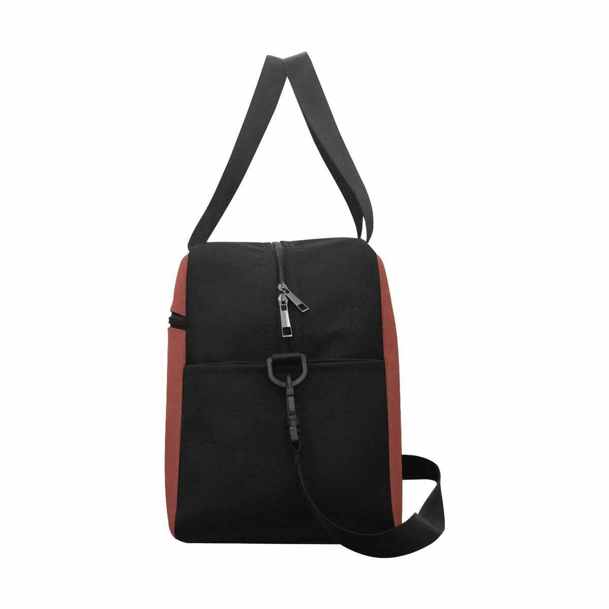 Cognac Red Tote And Crossbody Travel Bag-2