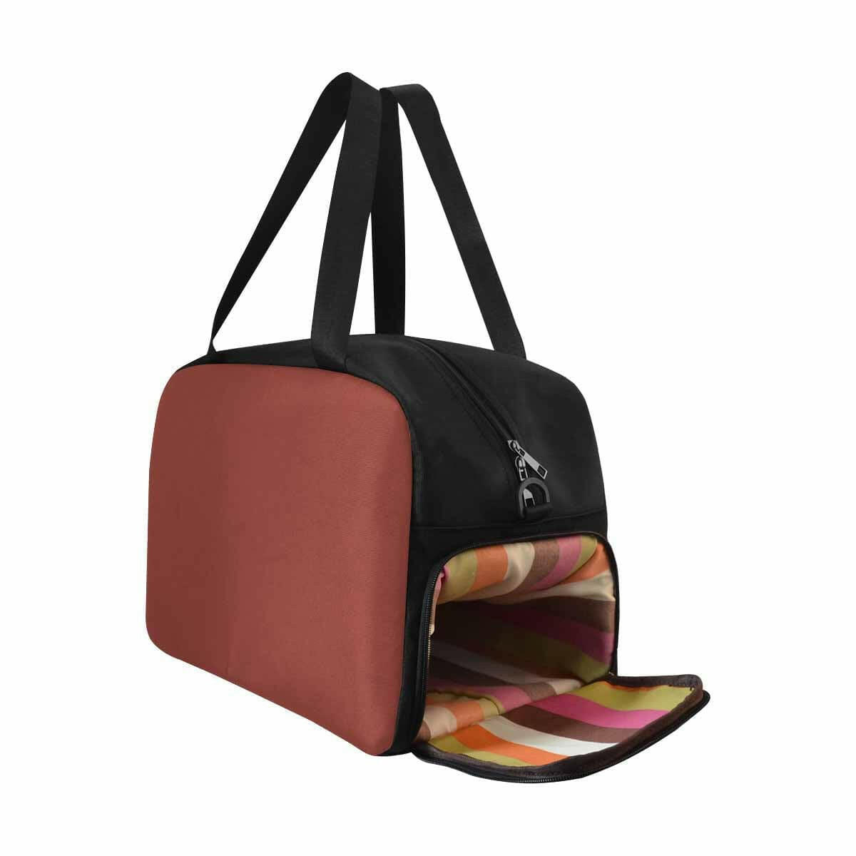 Cognac Red Tote And Crossbody Travel Bag-1