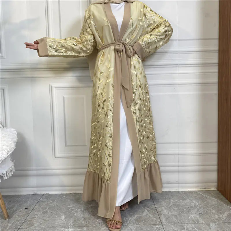 Middle Eastern Fashion Lace Cardigan Design