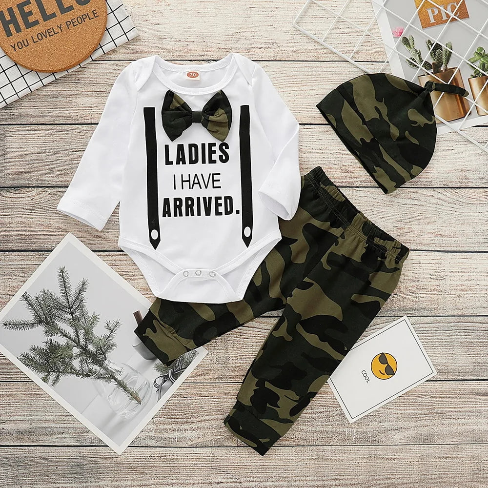 Cute 3-Piece Newborn Baby Boy Set