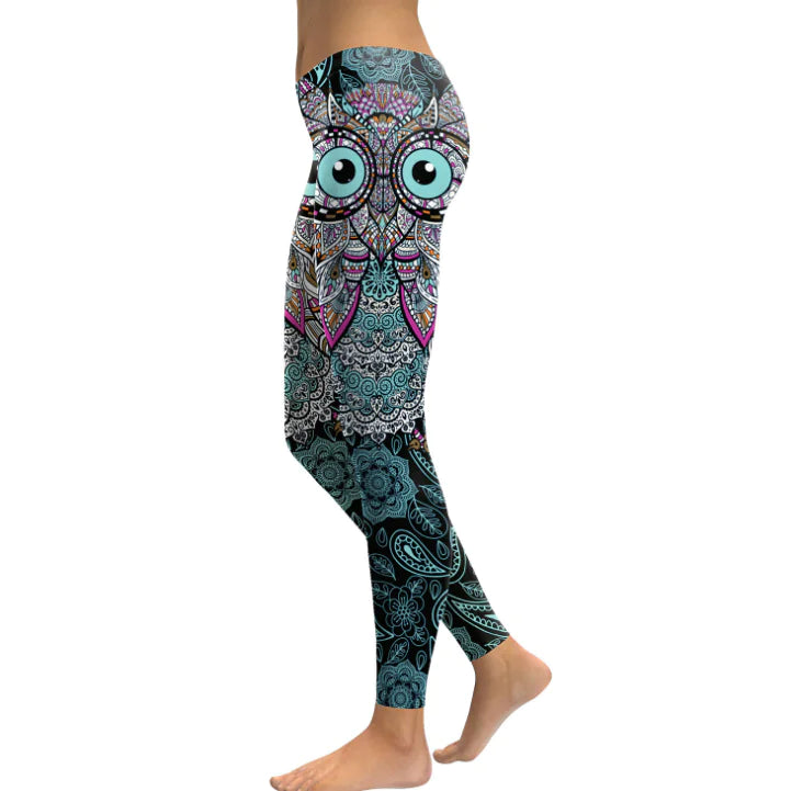 Mote Digital Print Leggings - Slim Fit Ankelbukser