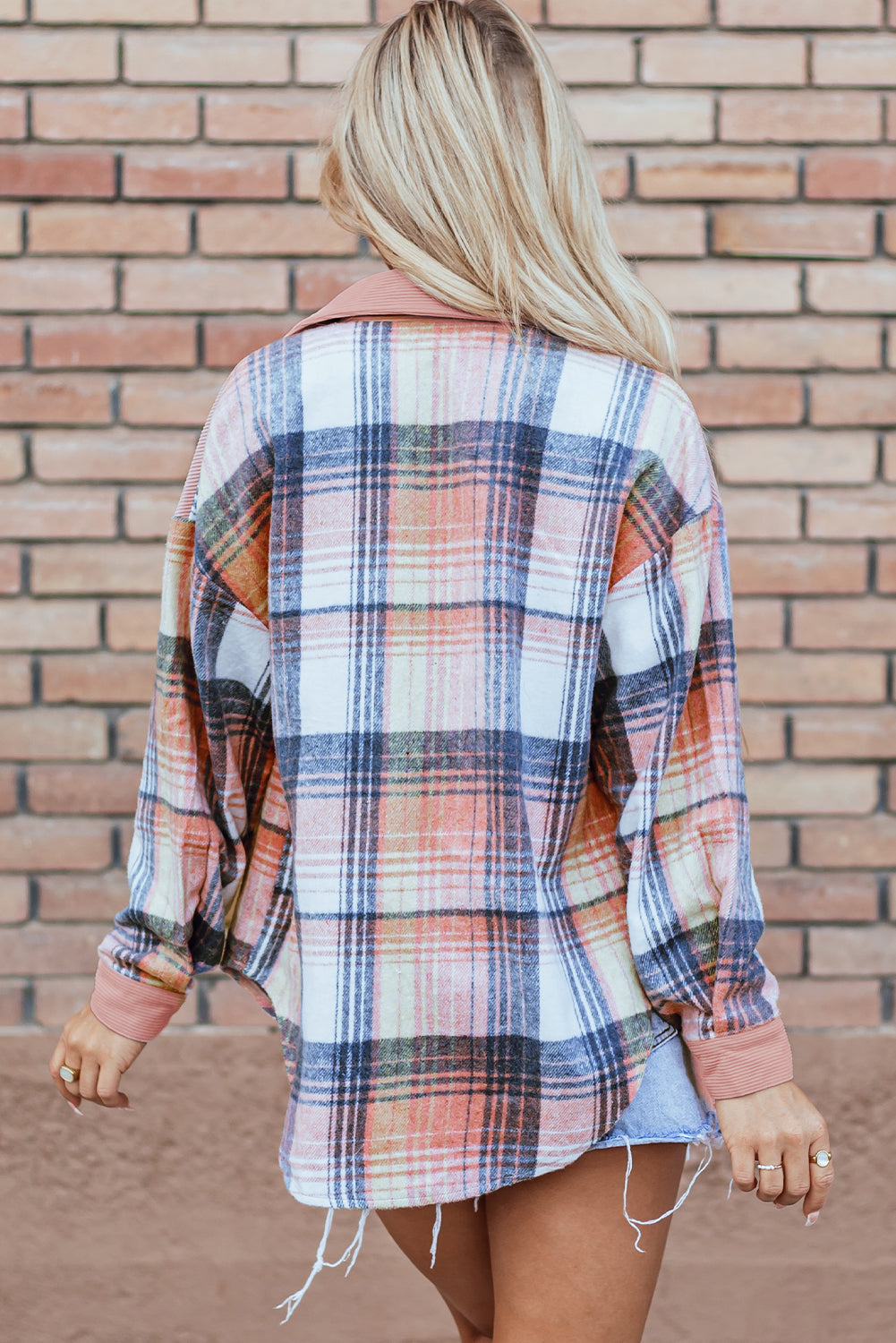 Cinnamon Plaid Corduroy Patchwork