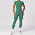Quick-Dry Spring Short Sleeve Yoga Top – Activewear for Workouts