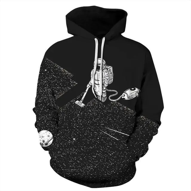 Astronaut Digital Print Hettegenser for Par (Uformell Stil)