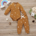 Newborn Baby Bodysuits and Elastic Pants Set