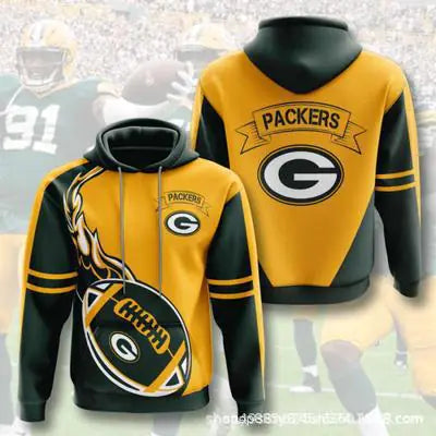 NFL-hettegenser med 3D-digitaltrykk for menn – høst/vinter