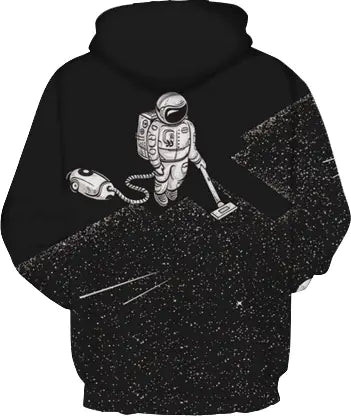Astronaut Digital Print Hettegenser for Par (Uformell Stil)