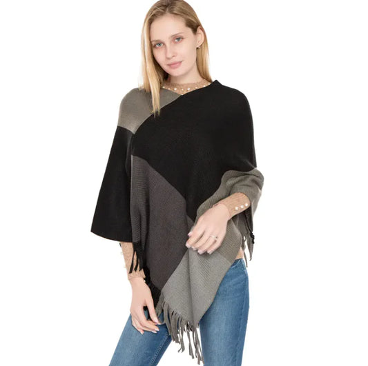 CozyPlaid strikkeomslag
