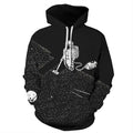 Astronaut Digital Print Hettegenser for Par (Uformell Stil)