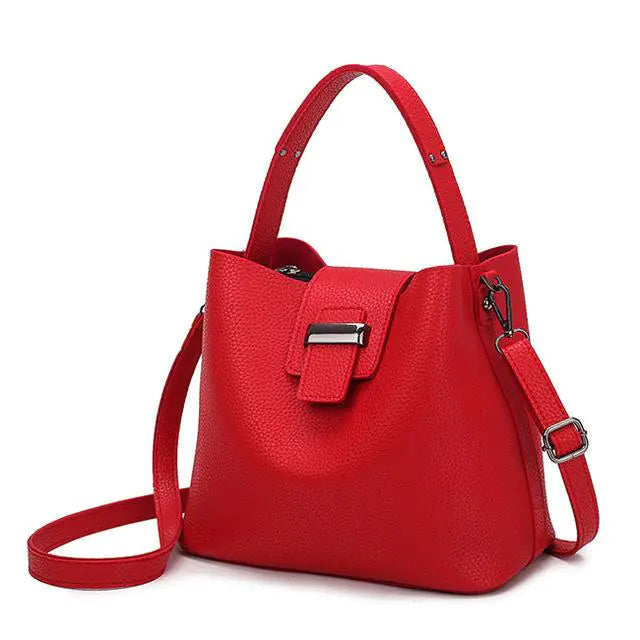 Stilig PU-skulderveske - Enkel tote- og crossbody-veske