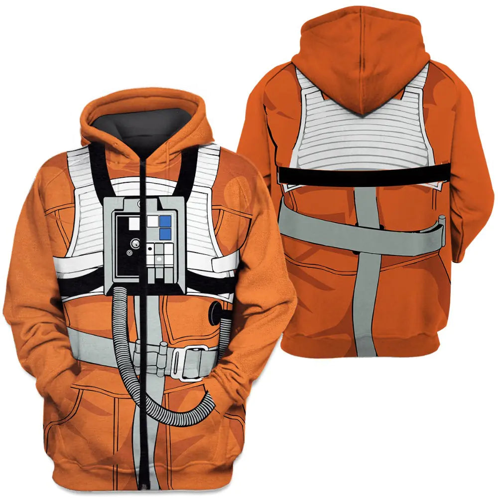 Hettegenser med digitalt 3D-trykk for par – avslappet stil