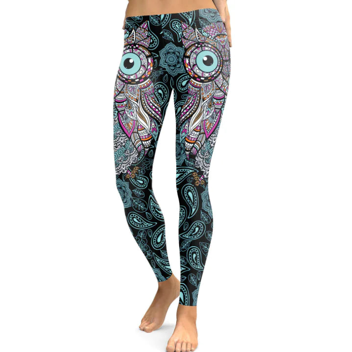 Mote Digital Print Leggings - Slim Fit Ankelbukser