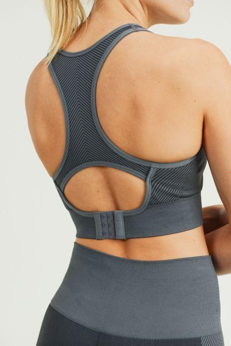 Chevron Track Seamless Hybrid Racerback Sports