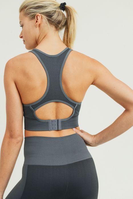 Chevron Track Seamless Hybrid Racerback Sports