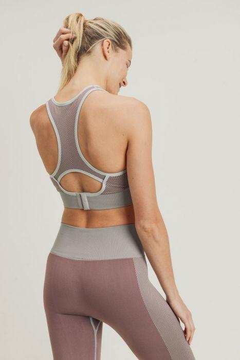Chevron Track Seamless Hybrid Racerback Sports