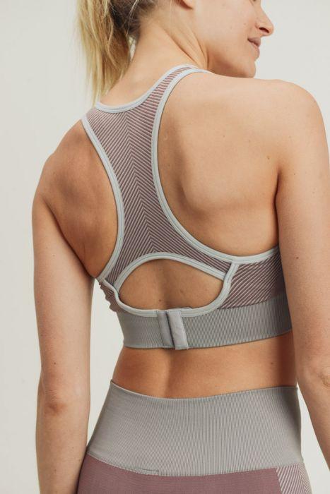 Chevron Track Seamless Hybrid Racerback Sports