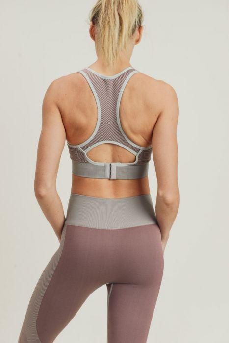 Chevron Track Seamless Hybrid Racerback Sports