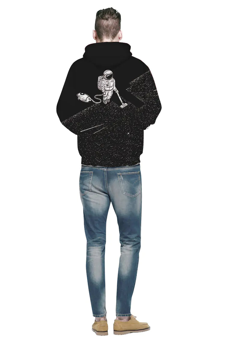 Astronaut Digital Print Hettegenser for Par (Uformell Stil)