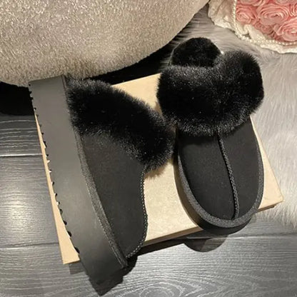 Anti-skli snøstøvler av saueskinn