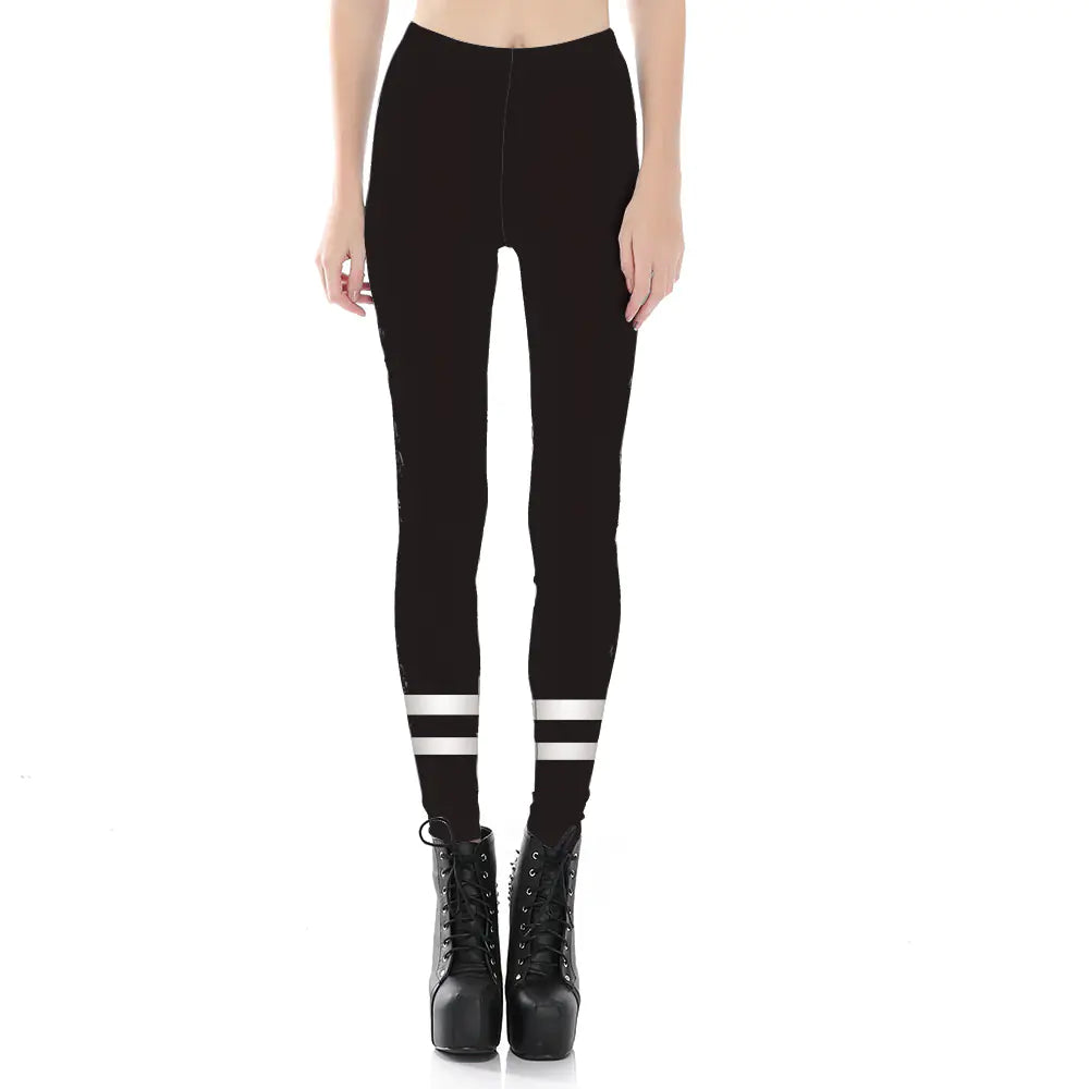 Digitaltrykkede leggings med elegant Deadpool-design