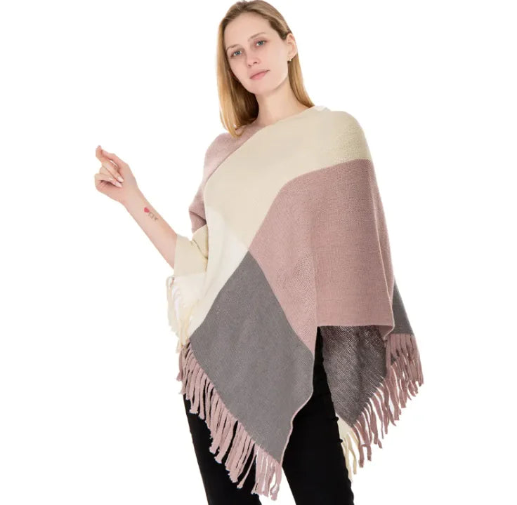 CozyPlaid strikkeomslag