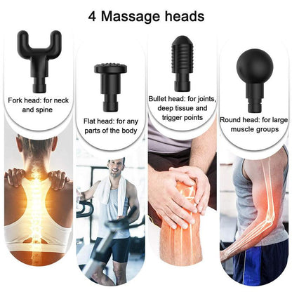 30 Speeds Premium 6 Heads håndholdt massasjeapparat