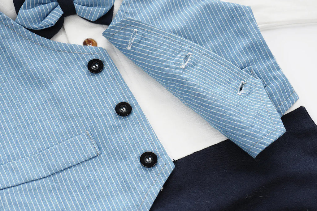 Babygutt langermet jumpsuit-antrekk