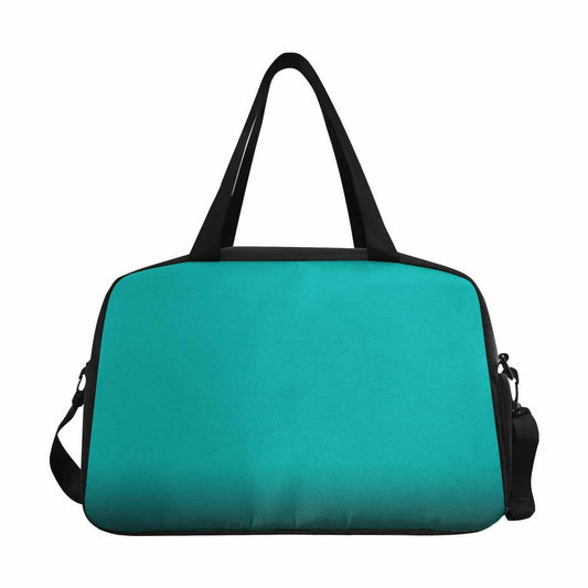 Greenish Blue Tote And Crossbody Travel Bag-0
