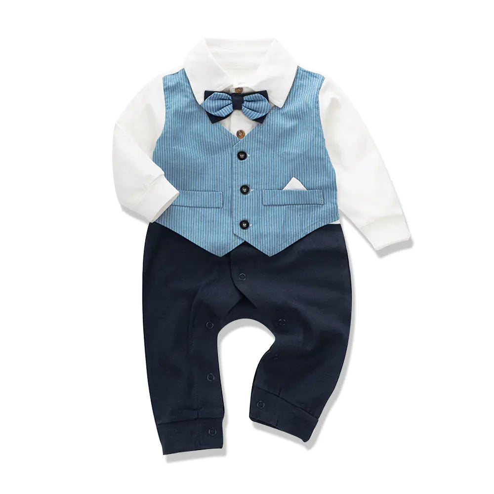 Babygutt langermet jumpsuit-antrekk